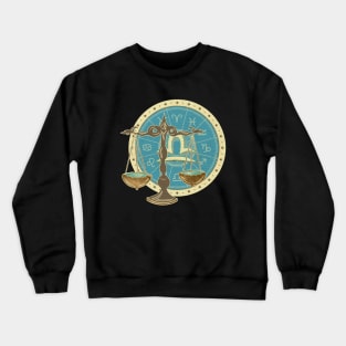 Vintage Libra Zodiac art Crewneck Sweatshirt